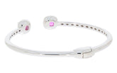 Sterling Silver Semi Mount Bangle Bracelet Setting Cushion CU 7X7mm - Syzjewelry